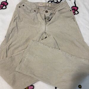 LOFT Curvy Boot Corduroy Pants in Light Beige